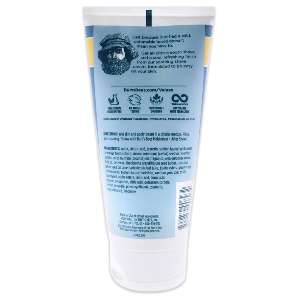 Burt's Bees Cooling Shave Cream for Men with Aloe 5 oz